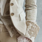 Genevieve | Ivory Broderet Blazer