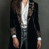 Josephine | Barok Print Slankt Siddende Blazer