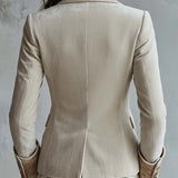 Genevieve | Ivory Broderet Blazer