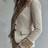 Genevieve | Ivory Broderet Blazer