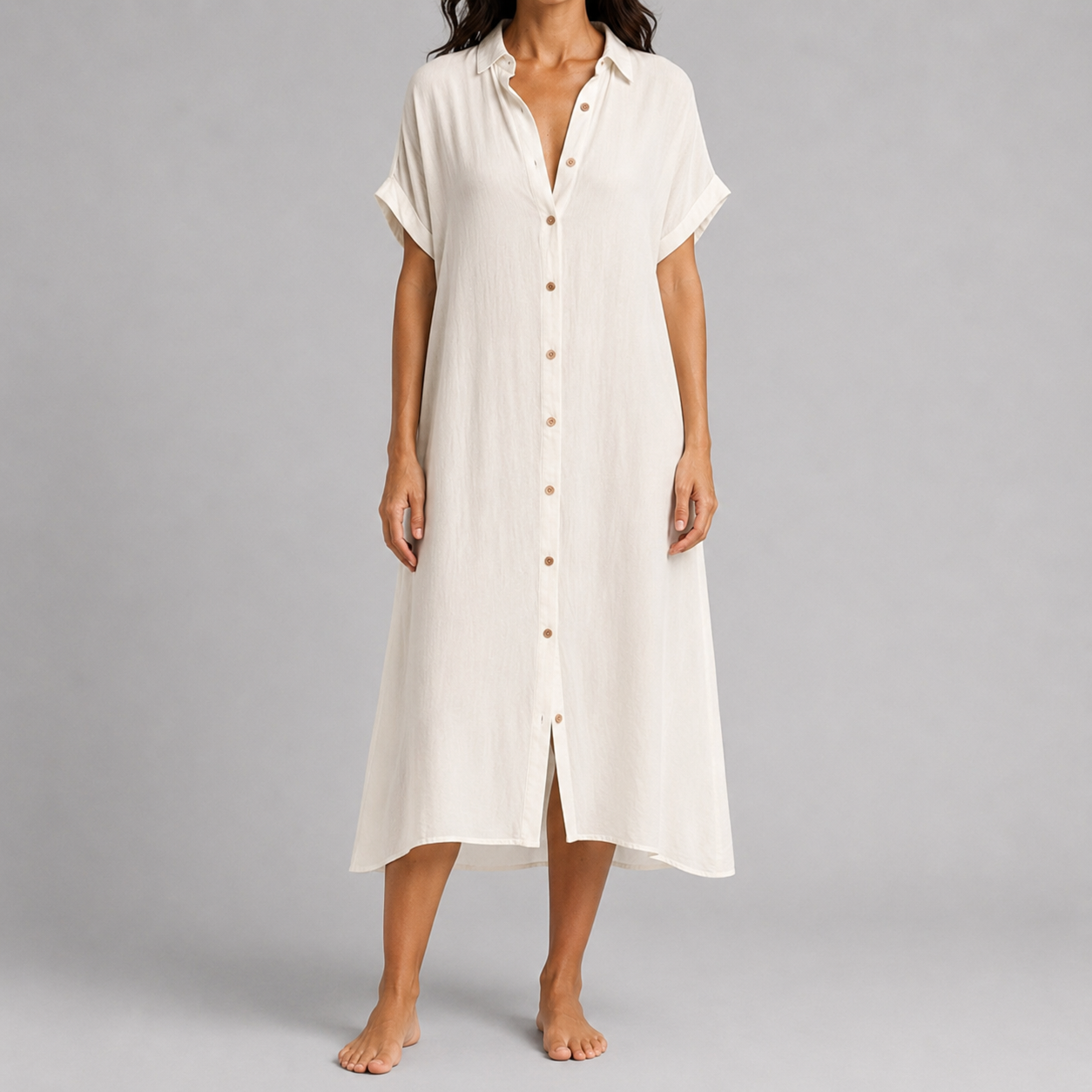 Camille™ Knap-Front Midikjole
