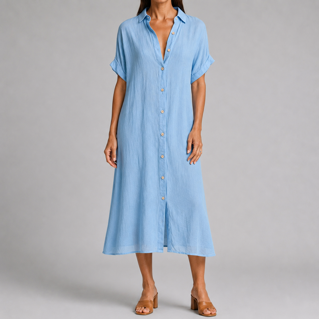 Camille™ Knap-Front Midikjole