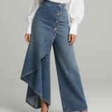 Holly | Wrap Denim Trousers