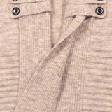 Harlow™ | Havregryn ribstrikket cardigan med taljeklips