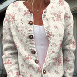 Evanthea™ | Vintage strikcardigan med blomsterprint