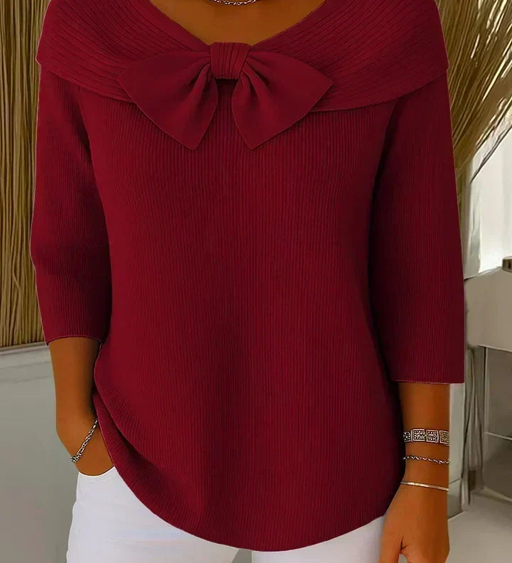 Trinidad | Sweater med sløjfe og rund hals