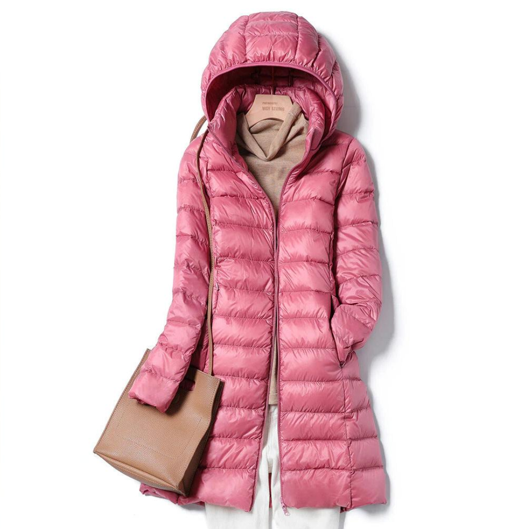 Katie | Lang Ultralet Puffer Dunjakke