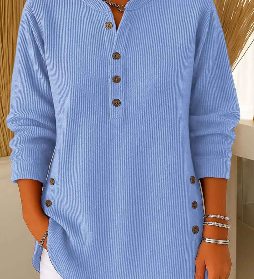Neva™ | Henley-tunika med knapper til kvinder