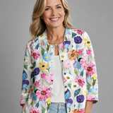Rosamonde | Bluse med Malede Tusindfryd