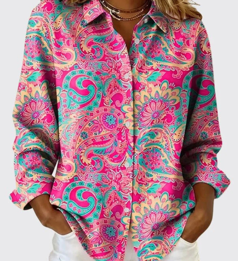 Rosemarie | Paisley-mønstret skjortebluse
