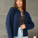 Noelle | Strikket cardigan med farverige knapper