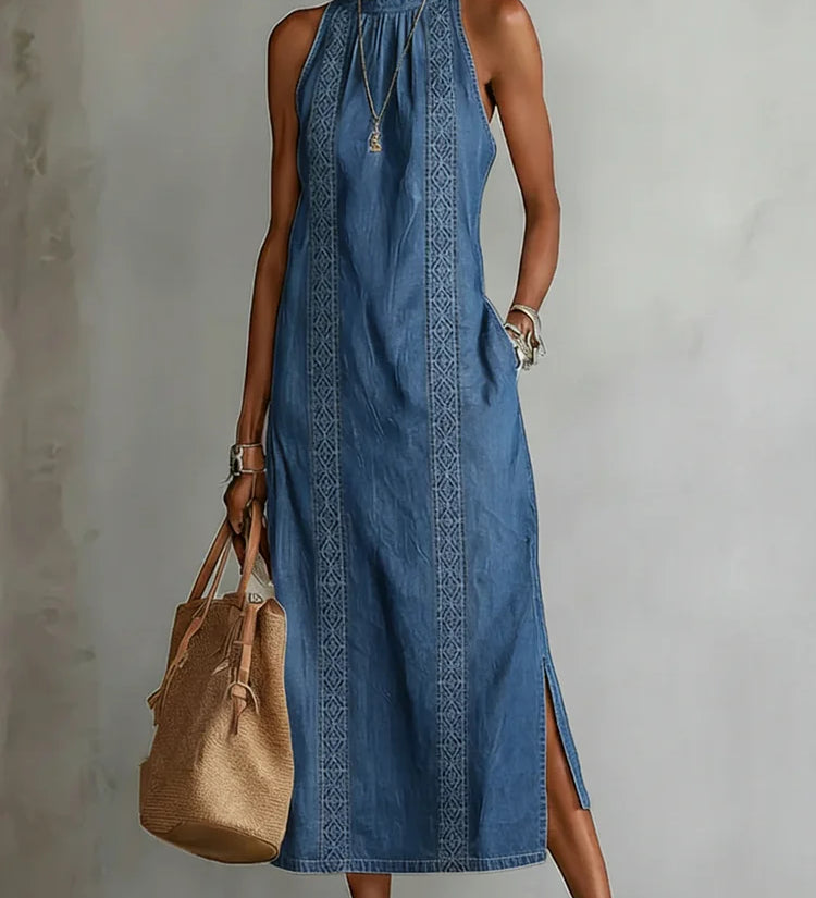 Tilly | Retro Blonde Denimkjole