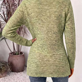 Tessa™ | Salviegrøn ribstrikket cardigan med taljeklips