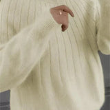 Caitlyn | Stilfuld Ribbet Strik Sweater