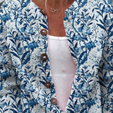 Blomsterprintet Knappet Cardigan