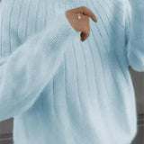 Caitlyn | Stilfuld Ribbet Strik Sweater