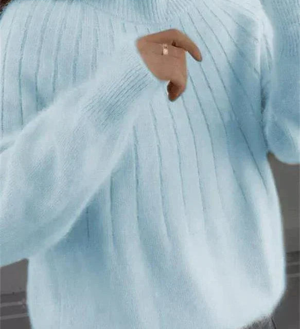 Caitlyn | Stilfuld Ribbet Strik Sweater