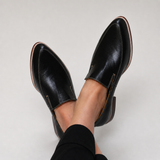 Zofia™ | Sort Patchwork Mokkasiner