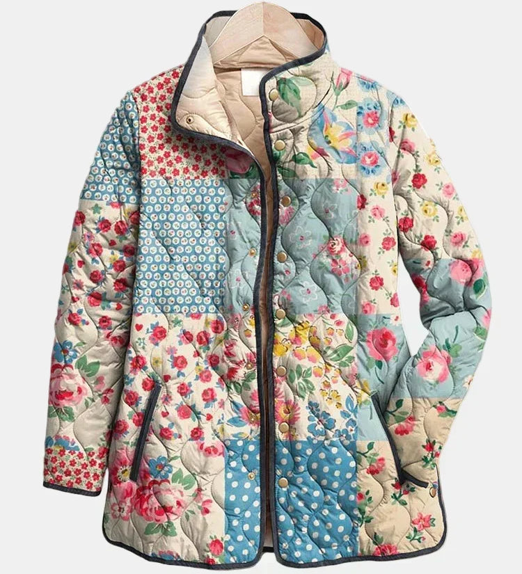 Liora | Charmerende Blomstret Quiltet Jakke