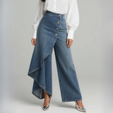 Holly | Wrap Denim Trousers