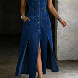 Tabitha | Kjole med åben front og vestdesign