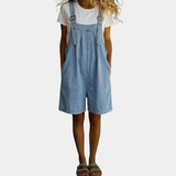 Charlotte | Short Denim Jumpsuit with Soft Cotton Feel
