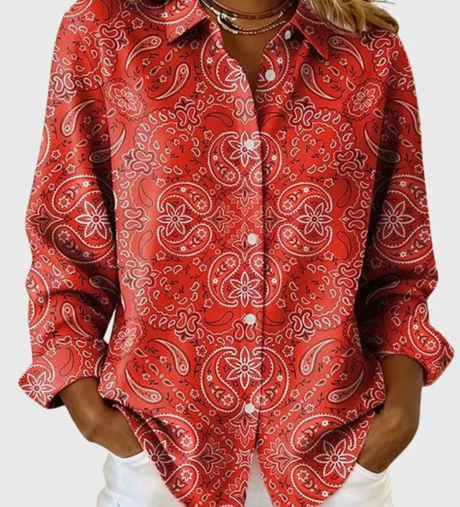 Rosemarie | Paisley-mønstret skjortebluse