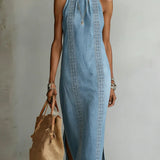 Tilly | Retro Blonde Denimkjole