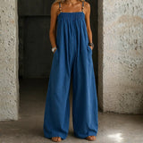 Molly | Wide-Leg Denim Jumpsuit