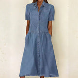 Bethany | Kortærmet Denimkjole