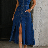 Tabitha | Kjole med åben front og vestdesign