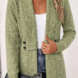 Tessa™ | Salviegrøn ribstrikket cardigan med taljeklips