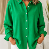 Whitney | Afslappet bluse med knaplukning