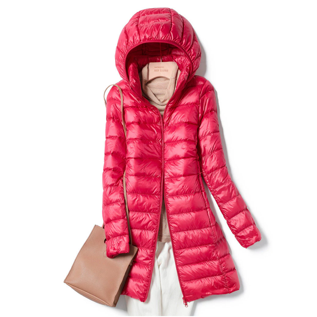 Katie | Lang Ultralet Puffer Dunjakke