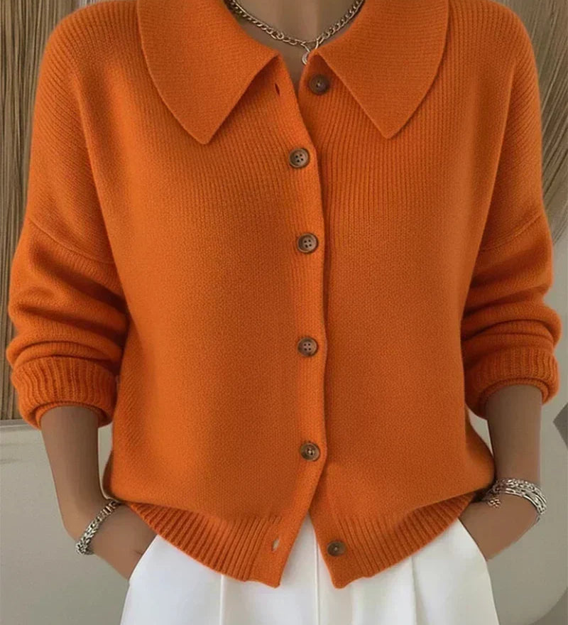 Vega | Cardigan med skjortekrave