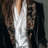 Josephine | Barok Print Slankt Siddende Blazer