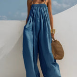 Molly | Wide-Leg Denim Jumpsuit