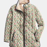 Aveline | Vintage Blomster Kunstprint Quiltet Jakke