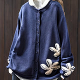 Seraphine | Cardigan i blomstret strik