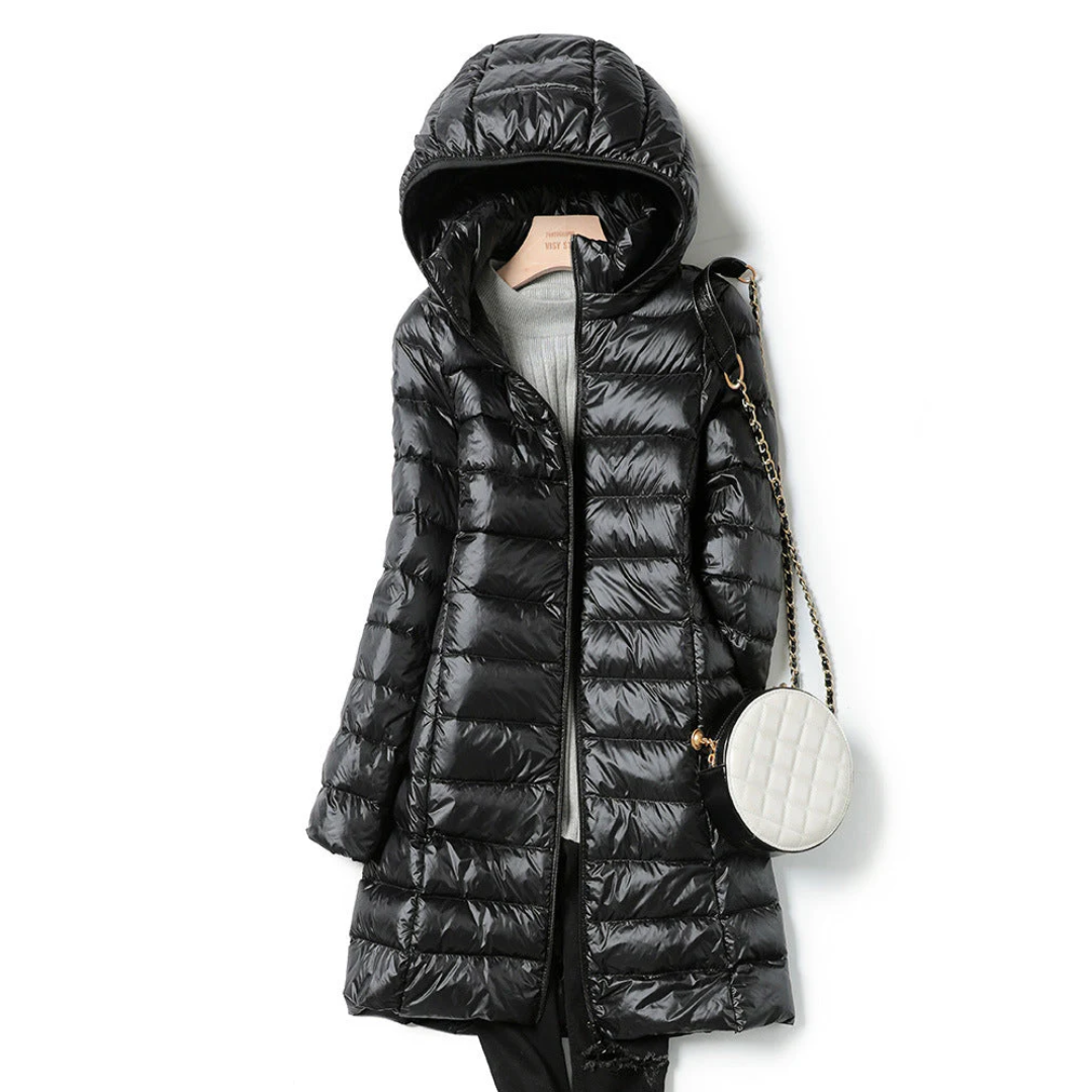 Katie | Lang Ultralet Puffer Dunjakke