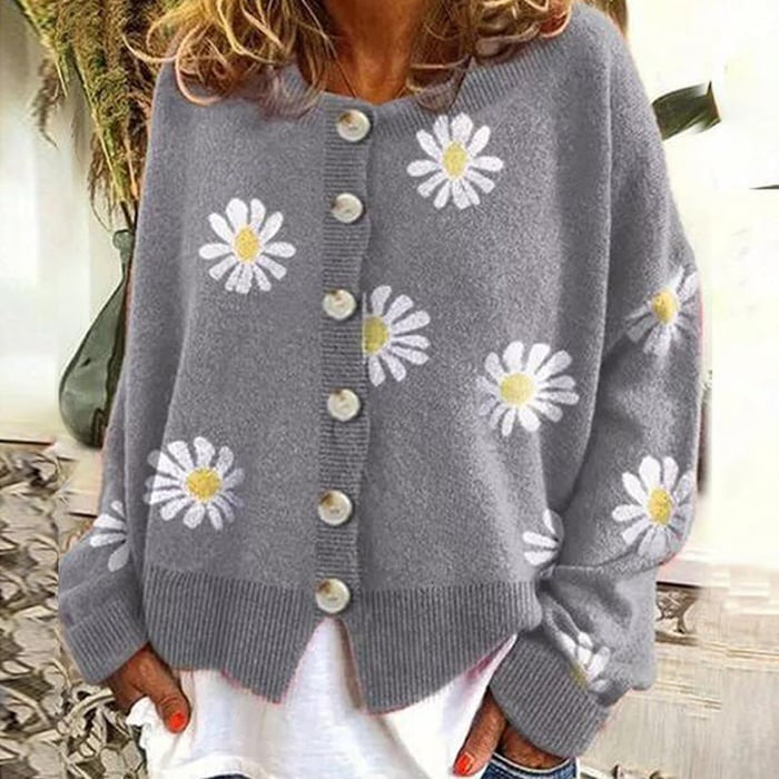 Angel | Sød Cardigan med Tusindfryd