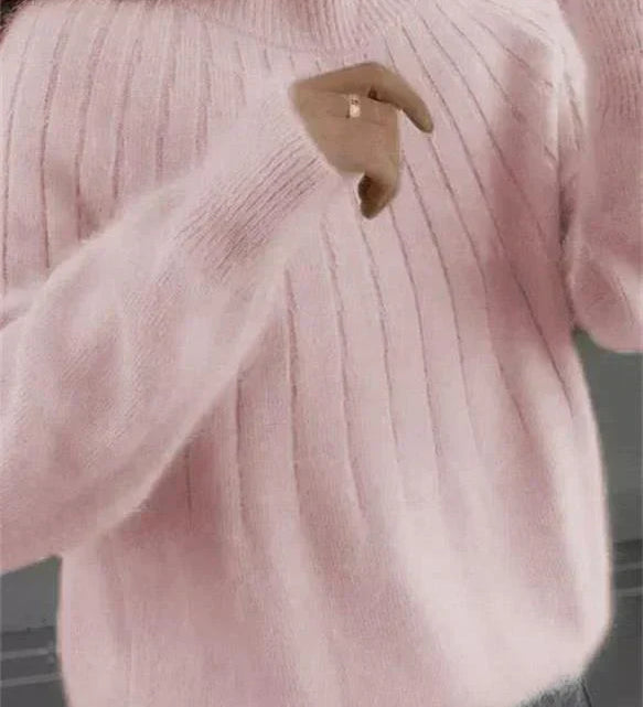 Caitlyn | Stilfuld Ribbet Strik Sweater