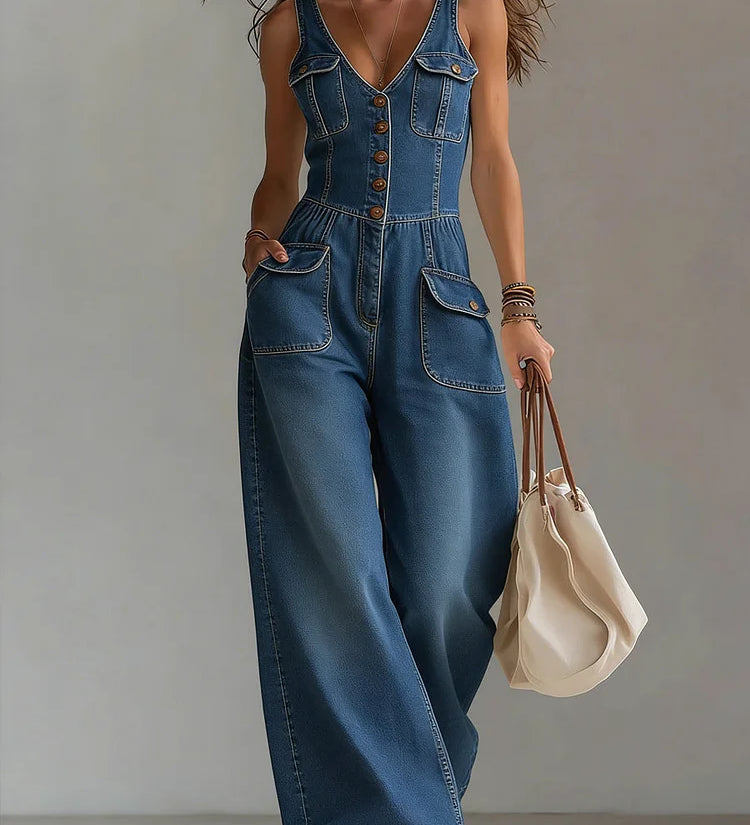 Megan | Afslappede denim-smækbukser