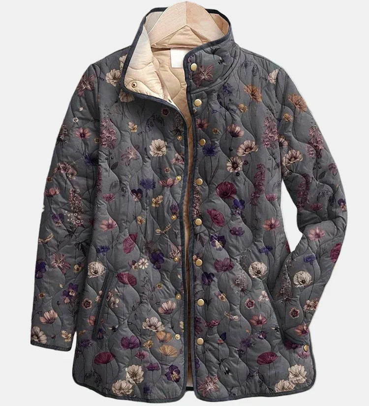 Niva | Vintage Blomsterprint Quiltet Jakke