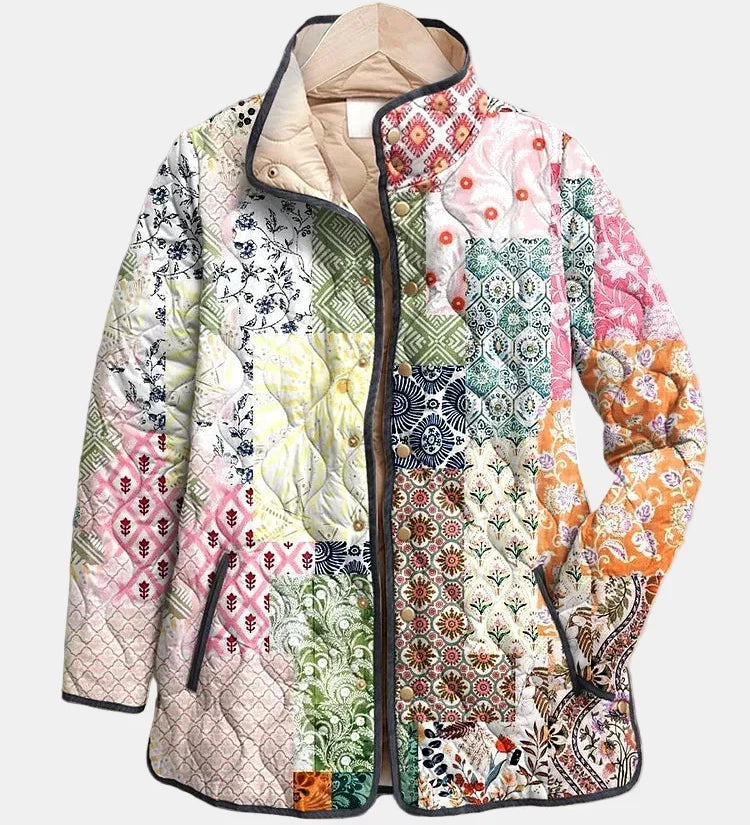 Suri | Afslappet Blomstret Quiltet Jakke