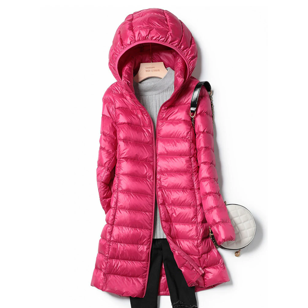 Katie | Lang Ultralet Puffer Dunjakke