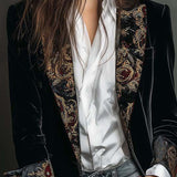 Josephine | Barok Print Slankt Siddende Blazer