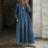Sophie | Peter Pan Collar Denim Dress