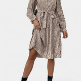 Agnes | Leopard plisseret