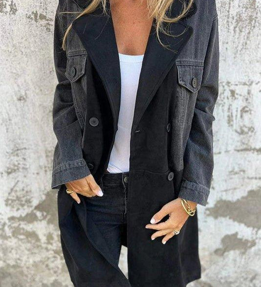 Alberte | Tofarvet denimfrakke